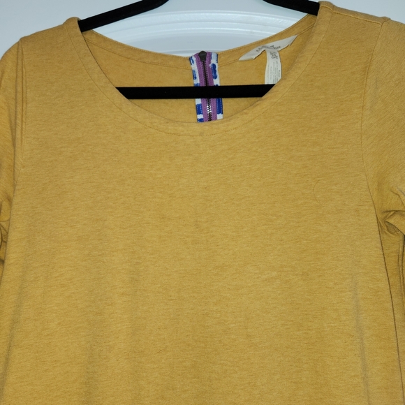 Matilda Jane Mustard Yellow Blue Mixed Tiered Ruffle Hem Size XS Cottagecore - Picture 4 of 13